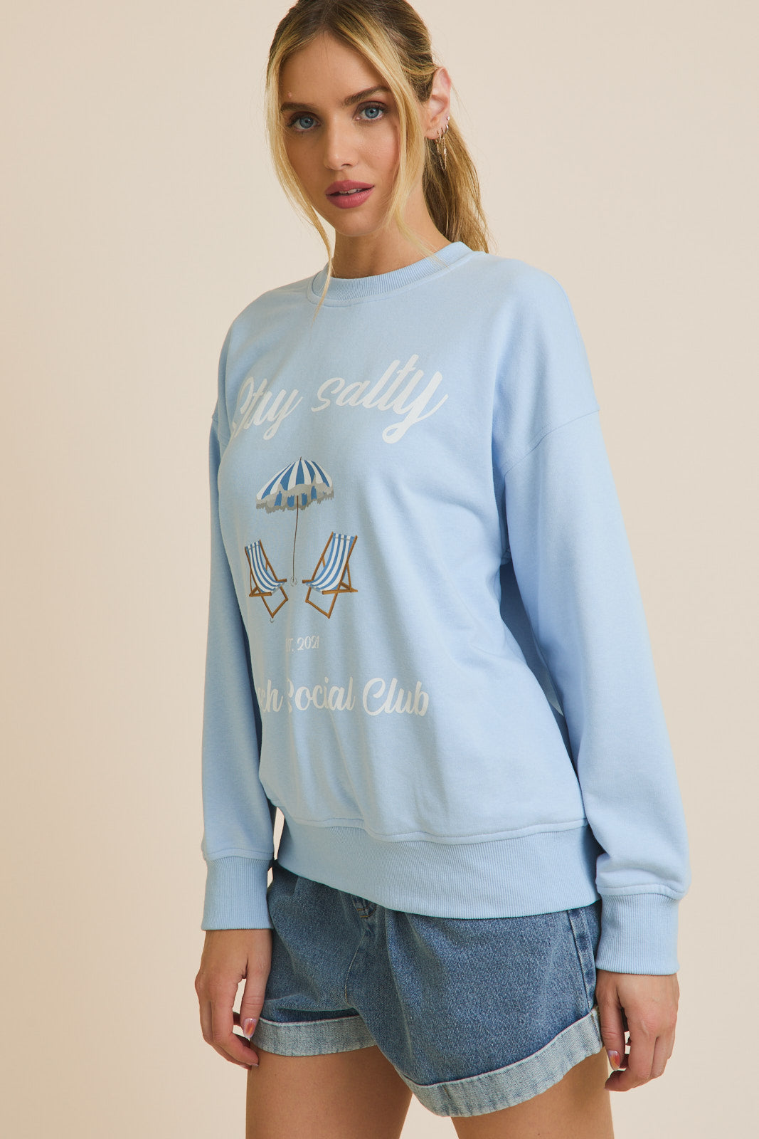 その他 Sporty & Rich Salmon stretch cotton sweatshirt 20032051_45129341_1000.jpg